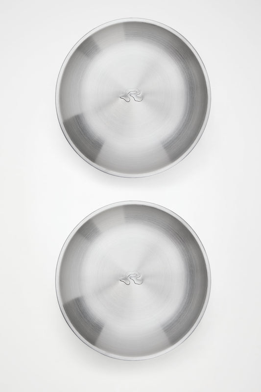 Stainless Steel 2-Pack Deep Plates
