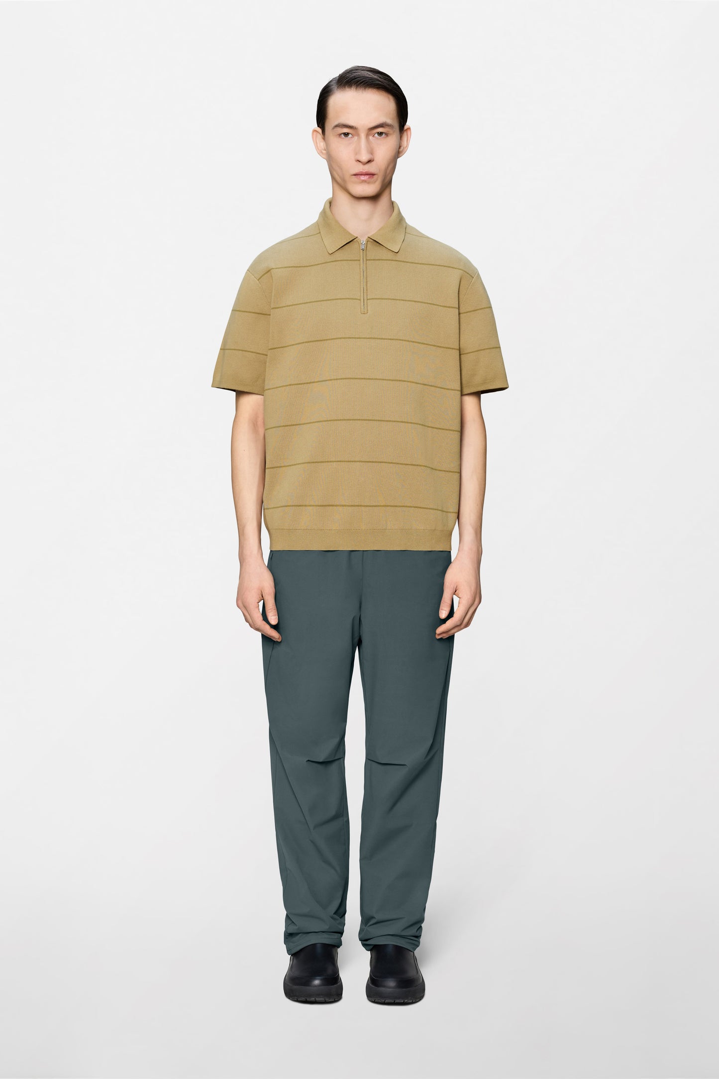 Striped Knit Polo
