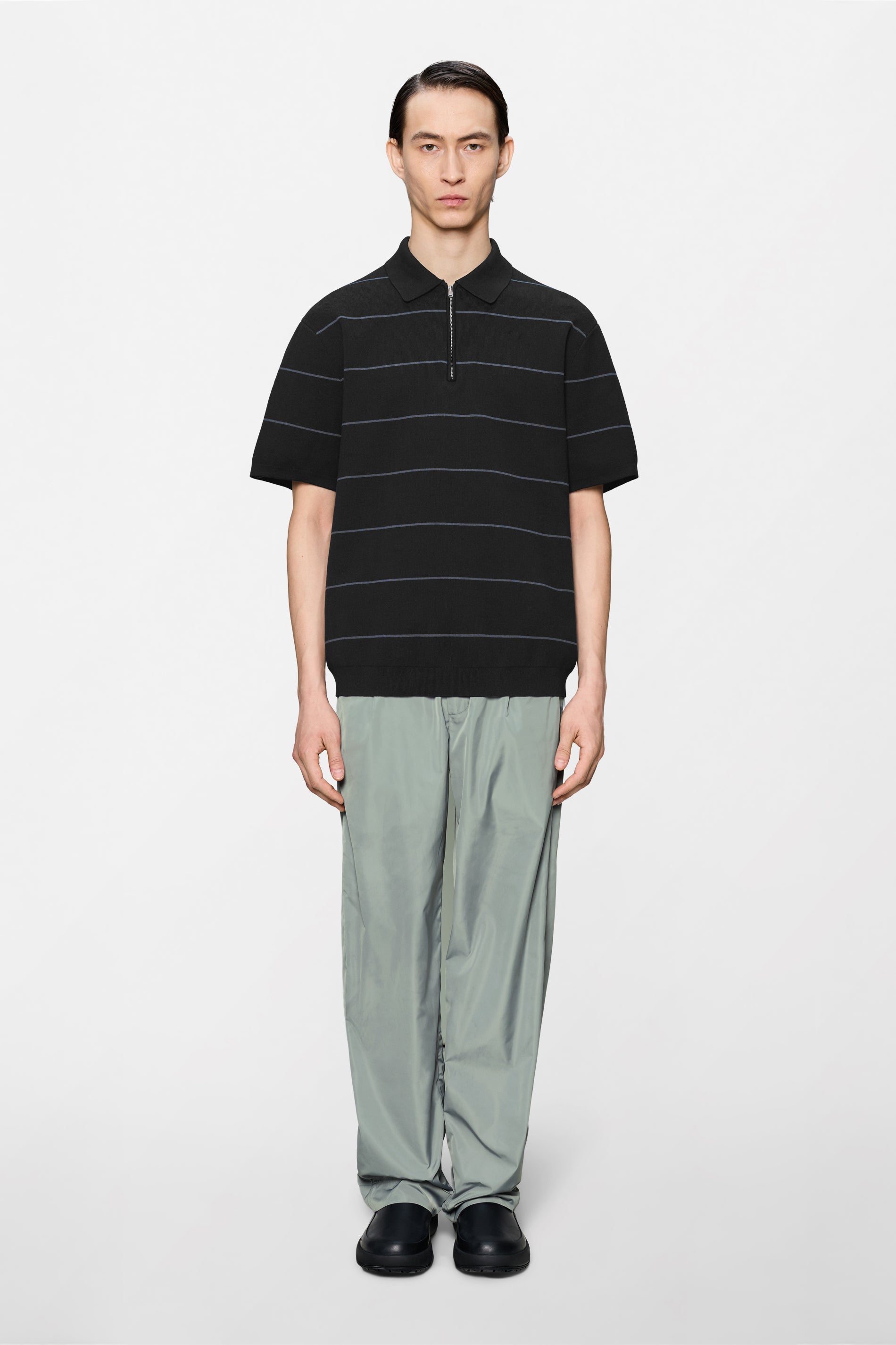 Striped Knit Polo