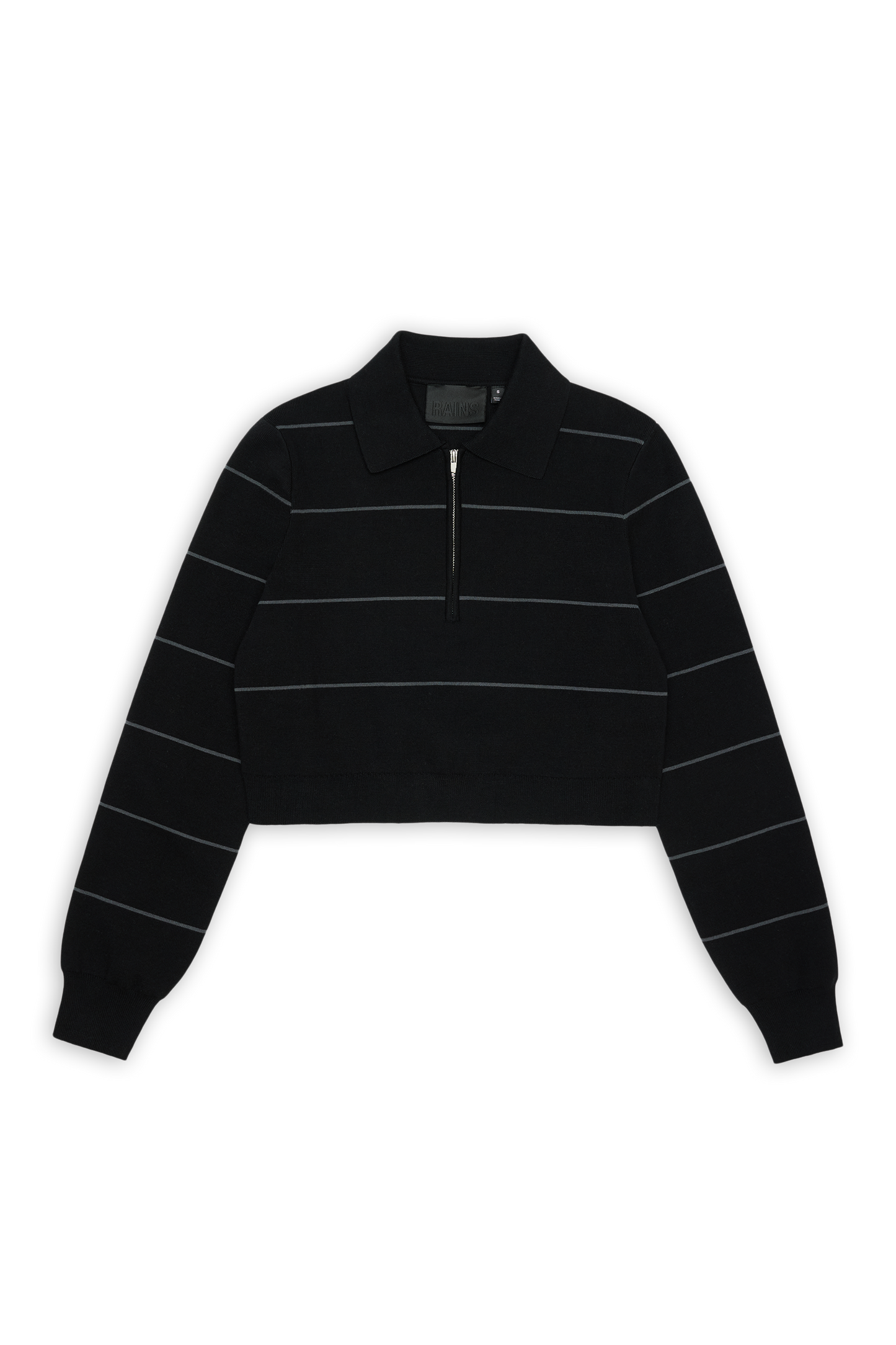 Striped Knit W Long Sleeve Polo
