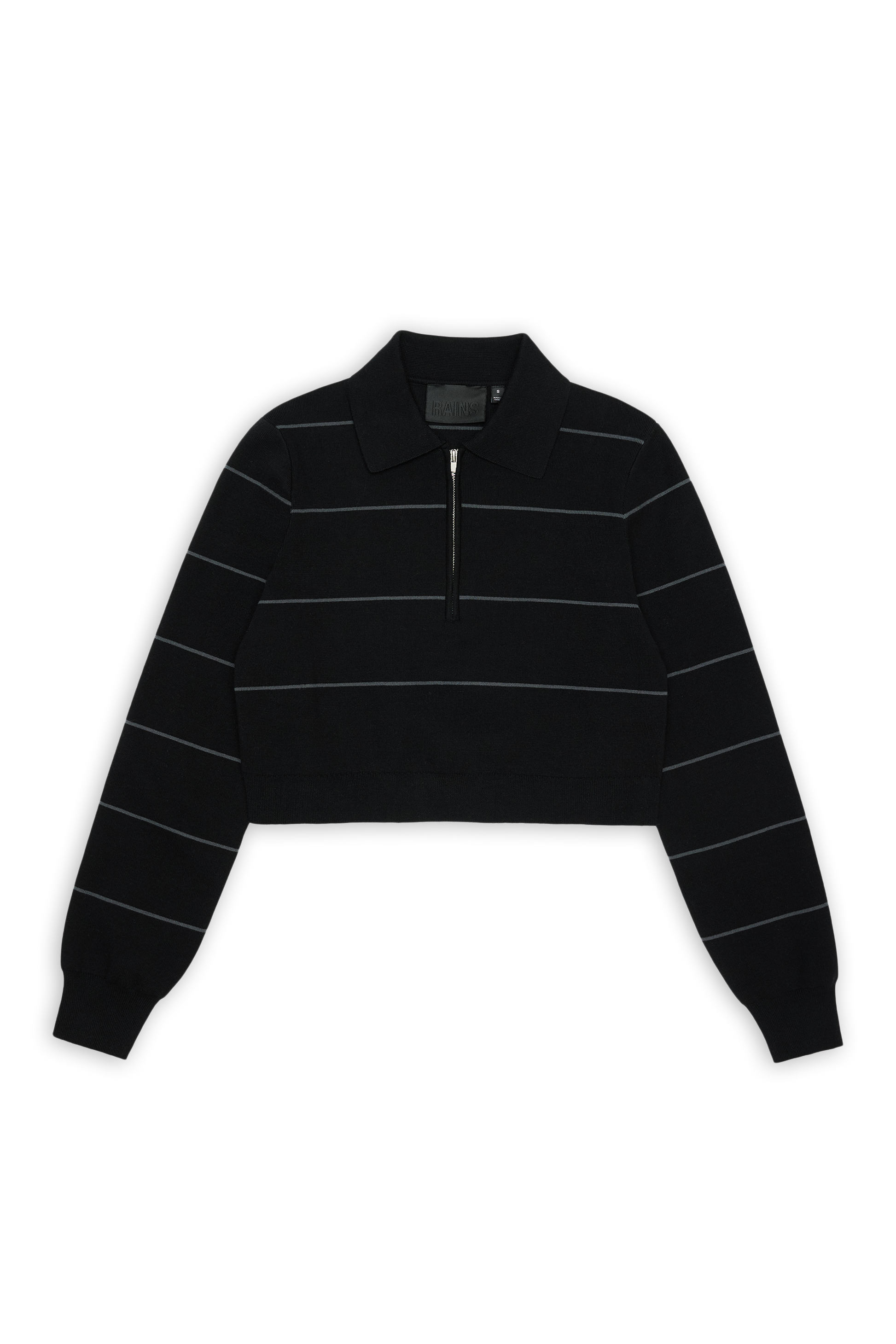 Striped Knit W Long Sleeve Polo