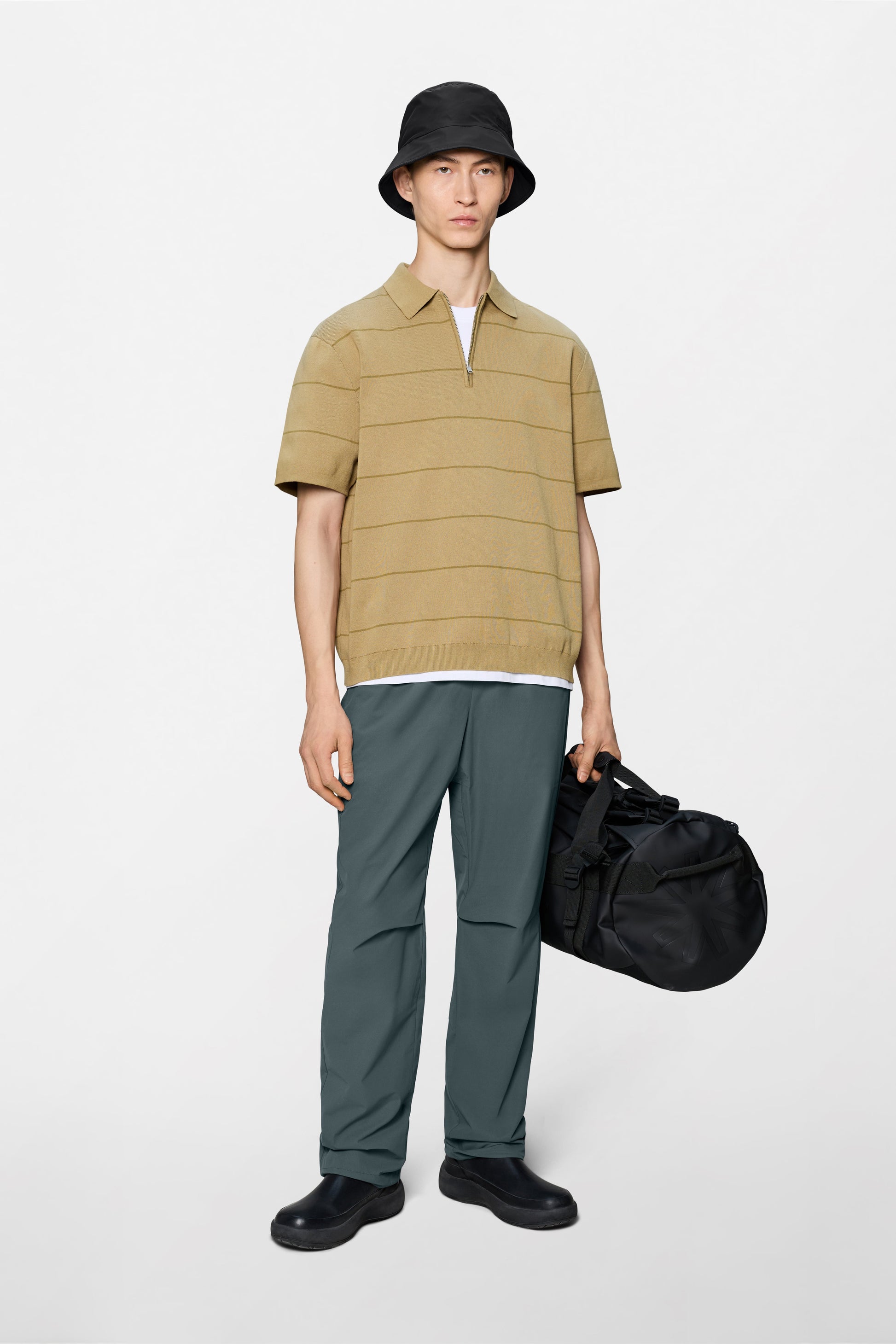 Striped Knit Polo