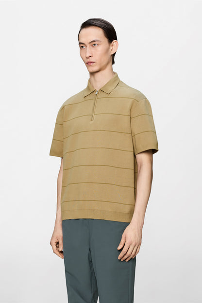 Striped Knit Polo