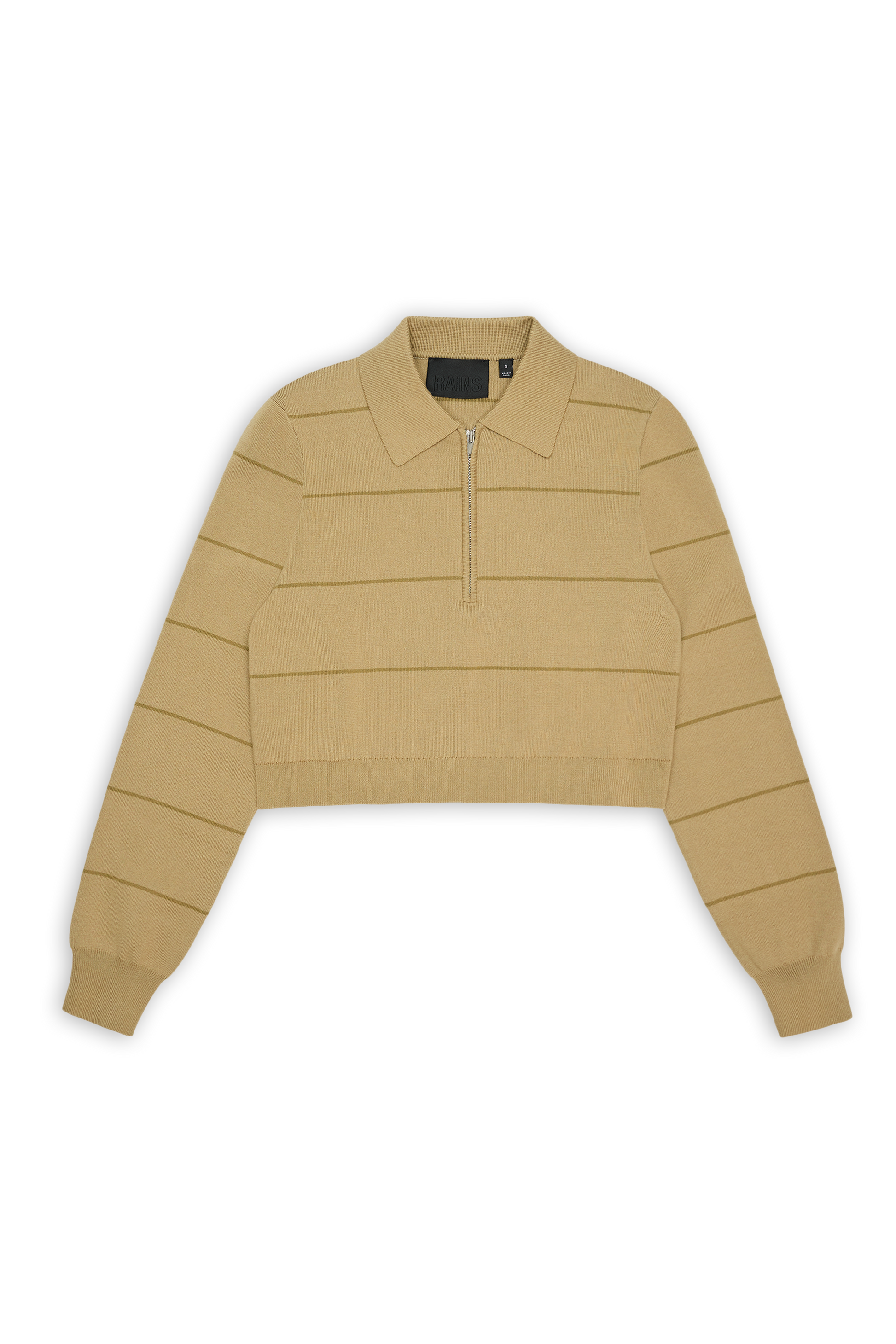 Striped Knit W Long Sleeve Polo