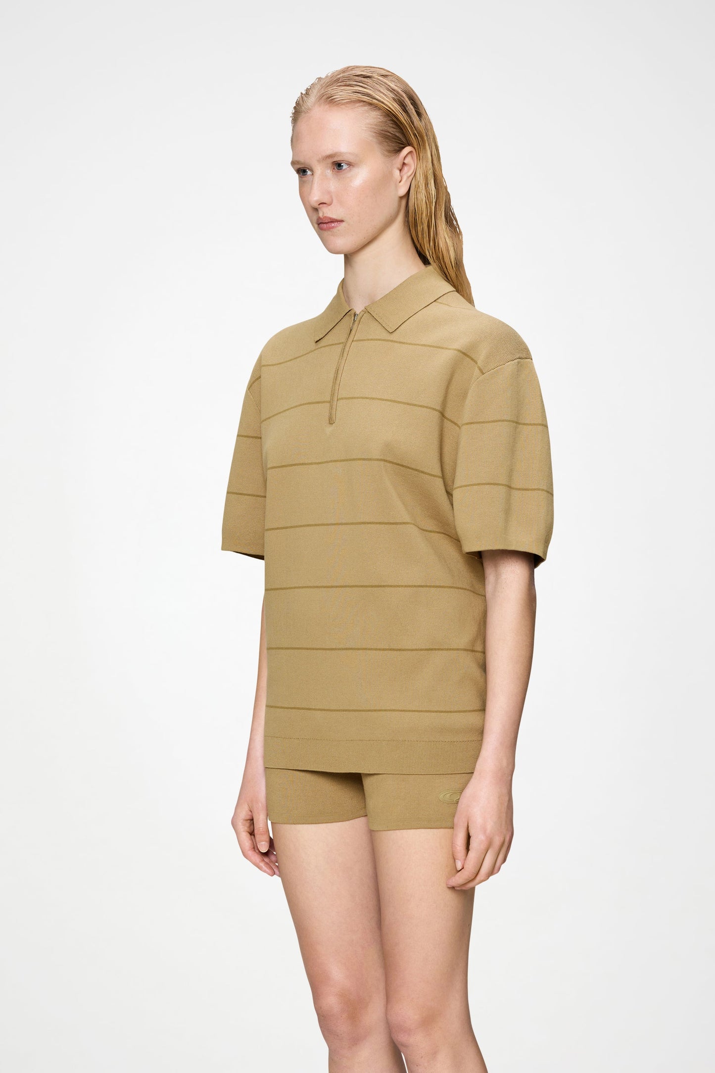 Striped Knit Polo